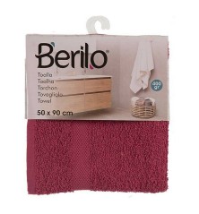 Telo da bagno 50 x 0,5 x 90 cm Rosso Granato (6 Unità)