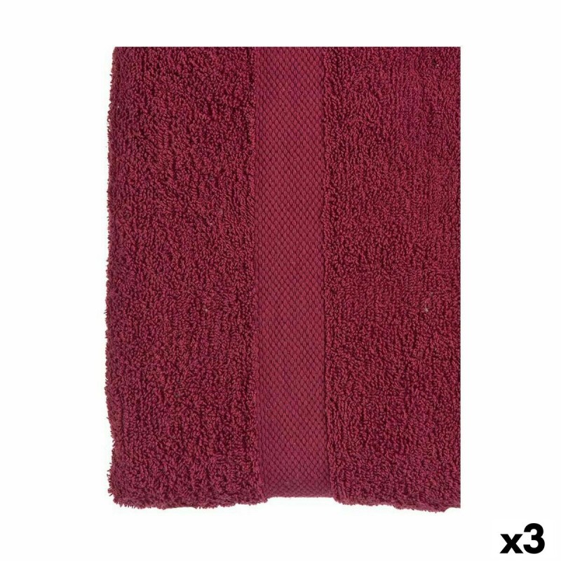 Telo da bagno Rosso Granato 90 x 0,5 x 150 cm (3 Unità)