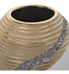 Vaso Alexandra Bianco Champagne Ceramica 12 x 21 x 23 cm