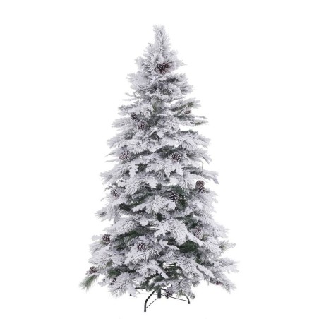 Albero di Natale Bianco Verde PVC 180 cm