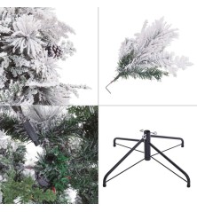 Albero di Natale Bianco Verde PVC 180 cm