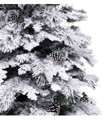 Albero di Natale Bianco Verde PVC 180 cm