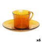 Tazza con Piatto Duralex Ambra (6 Pezzi)