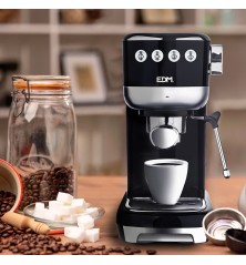 Caffettiera Express a Leva EDM Nero 2 Tazze 1,3 L