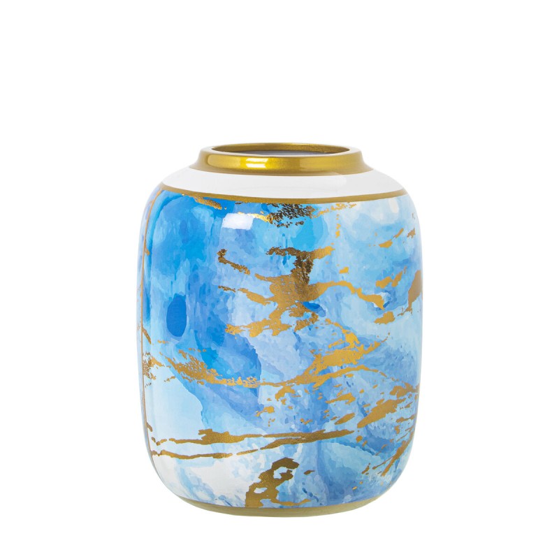 Vaso Alexandra H. Azzurro Ceramica 18 x 18 x 23 cm