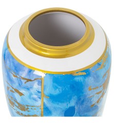 Vaso Alexandra H. Azzurro Ceramica 18 x 18 x 23 cm