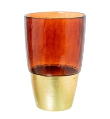 Vaso Alexandra H. Marrone Dorato Cristallo 41 x 39 x 27 cm