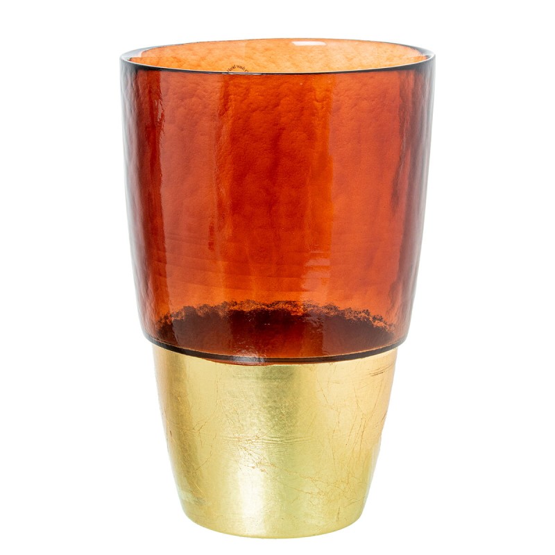 Vaso Alexandra H. Marrone Dorato Cristallo 41 x 39 x 27 cm