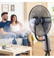 Ventilatore Nebulizzatore da Terra con Telecomando InnovaGoods Mistinn Nero 90 W 2,8 L