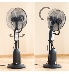 Ventilatore Nebulizzatore da Terra con Telecomando InnovaGoods Mistinn Nero 90 W 2,8 L