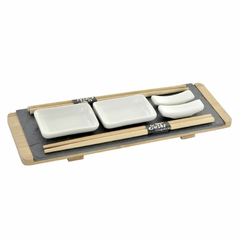 Set per Sushi DKD Home Lavagna 30 x 10 x 3,5 cm (9 Pezzi)