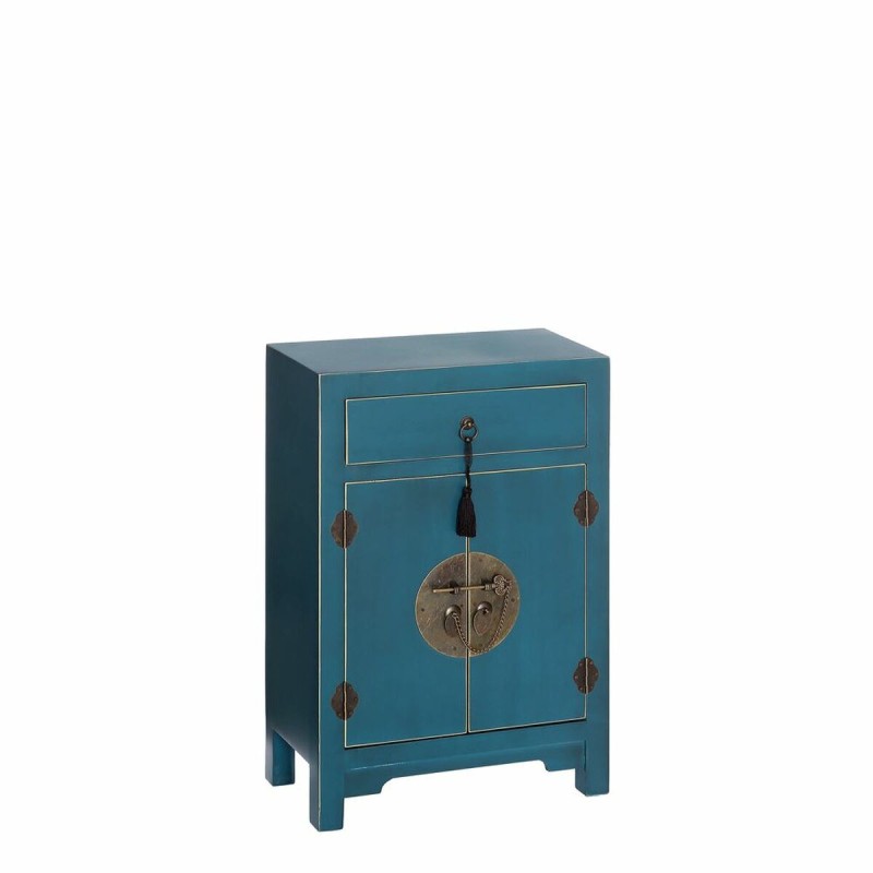 Comodino ORIENTE Azzurro Ferro DMF 45 x 26 x 69 cm