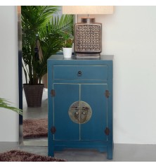 Comodino ORIENTE Azzurro Ferro DMF 45 x 26 x 69 cm