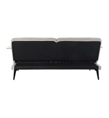 Divano Letto DKD Home Decor 203 x 87 x 81 cm Nero Beige Metallo Marrone