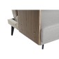 Divano Letto DKD Home Decor 203 x 87 x 81 cm Nero Beige Metallo Marrone