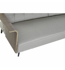 Divano Letto DKD Home Decor 203 x 87 x 81 cm Nero Beige Metallo Marrone