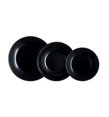 Set di Stoviglie Arcopal Nero 12 Pezzi