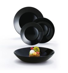 Set di Stoviglie Arcopal Nero 12 Pezzi