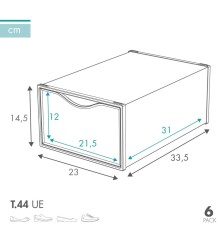 Scatola da scarpe impilabile Max Home ABS 23 x 14,5 x 33,5 cm