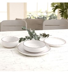 Set di Stoviglie Quid Duna Beige Ceramica 12 Pezzi