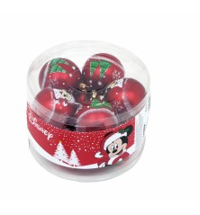 Palla di Natale Mickey Mouse 10 Unità Rosso (Ø 6 cm)