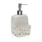 Dispenser di Sapone Versa Sansa Fiori Ceramica 9,4 x 17,8 x 10,5 cm