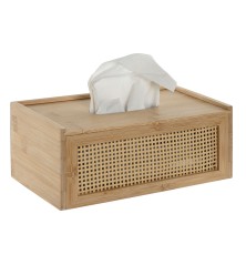 Scatola per foulard Home ESPRIT Bambù Rattan 25 x 13 x 10 cm