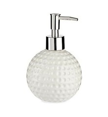 Dispenser di Sapone Golf Bianco Metallo Ceramica 300 ml