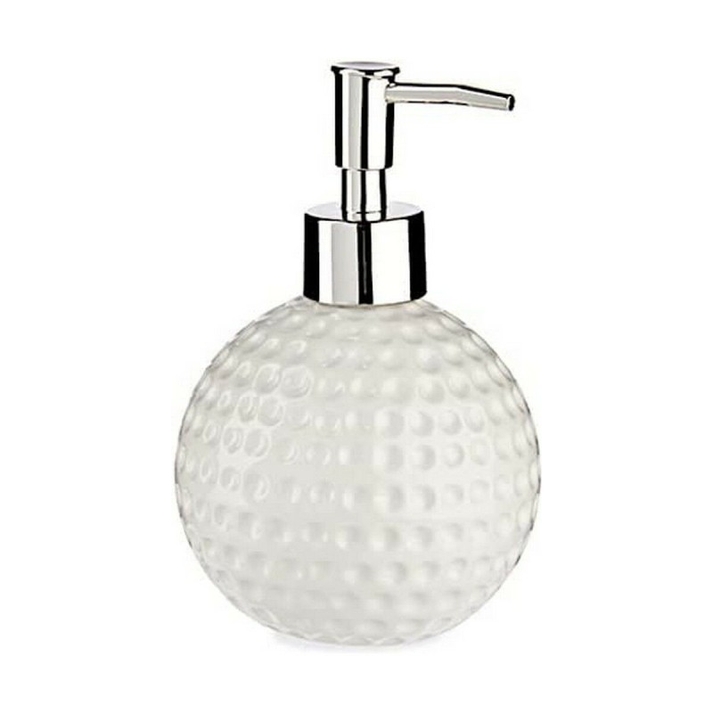 Dispenser di Sapone Golf Bianco Metallo Ceramica 300 ml