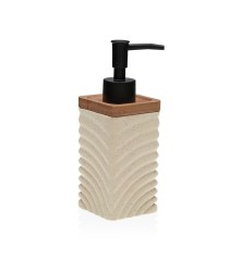 Dispenser di Sapone Versa Beige Ceramica Bambù