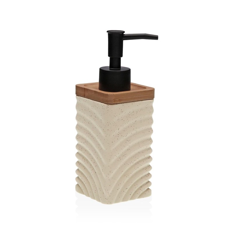 Dispenser di Sapone Versa Beige Ceramica Bambù