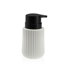 Dispenser di Sapone Versa Bianco Ceramica Bambù