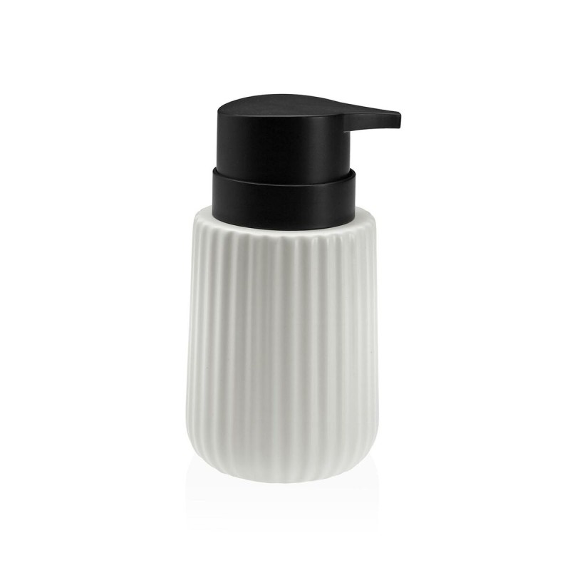 Dispenser di Sapone Versa Bianco Ceramica Bambù