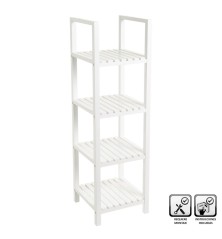 Scaffale da Bagno Bianco 31 x 31 x 102 cm