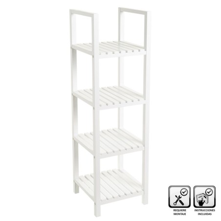 Scaffale da Bagno Bianco 31 x 31 x 102 cm