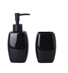 Set da Bagno Versa Nero Ceramica