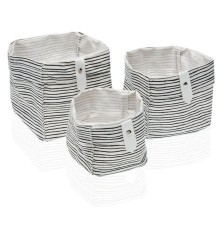 Set di Cestini Tessile Poliestere (3 Pezzi) (14 x 14 x 14 cm)