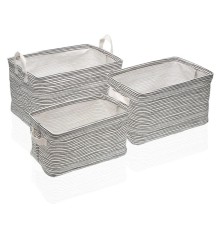 Set di Cestini Poliestere (3 Pezzi) (25 x 22 x 35 cm)