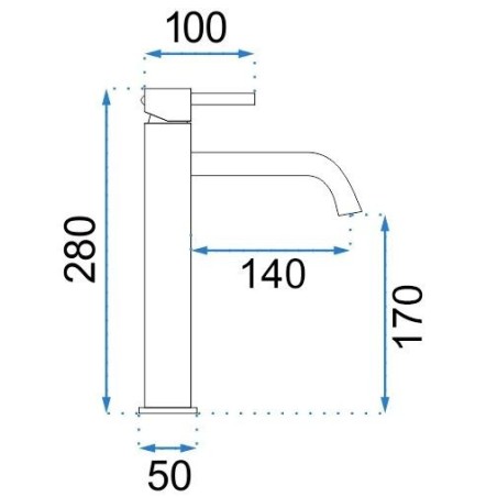 Rubinetto lavabo Long alto