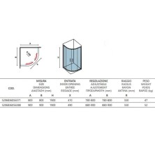 Box Doccia Bianco semicircolare