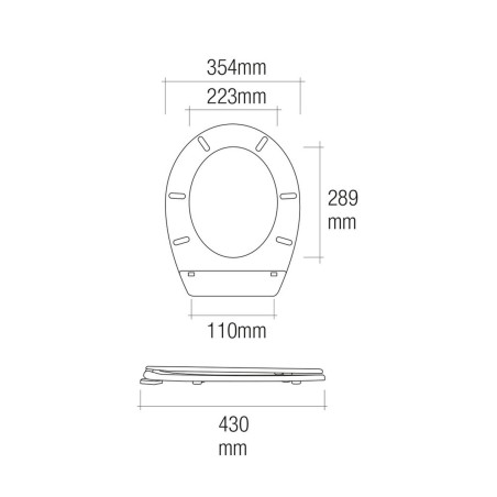 Tavoletta da Water EDM Bianco PVC