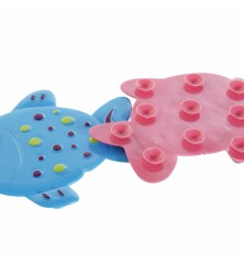 Tappeto da bagno Azzurro Rosa PVC Pesce (2 Unità)