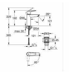 Rubinetto Monocomando Grohe Nero opaco