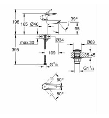 Rubinetto Grohe Nero opaco Ottone