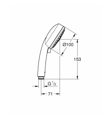 Soffione Grohe 3 Posizioni VERNICE BLEND