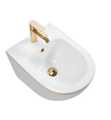 SET WC + BIDET CARLOS BIANCO ORO