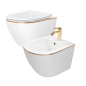 SET WC + BIDET CARLOS BIANCO ORO