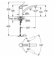 Rubinetto Monocomando Grohe 30 lavello