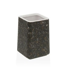 Portaspazzolini Versa Nero Ceramica 7 x 10 x 7 cm