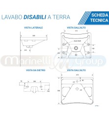 Lavabo per disabili in ceramica